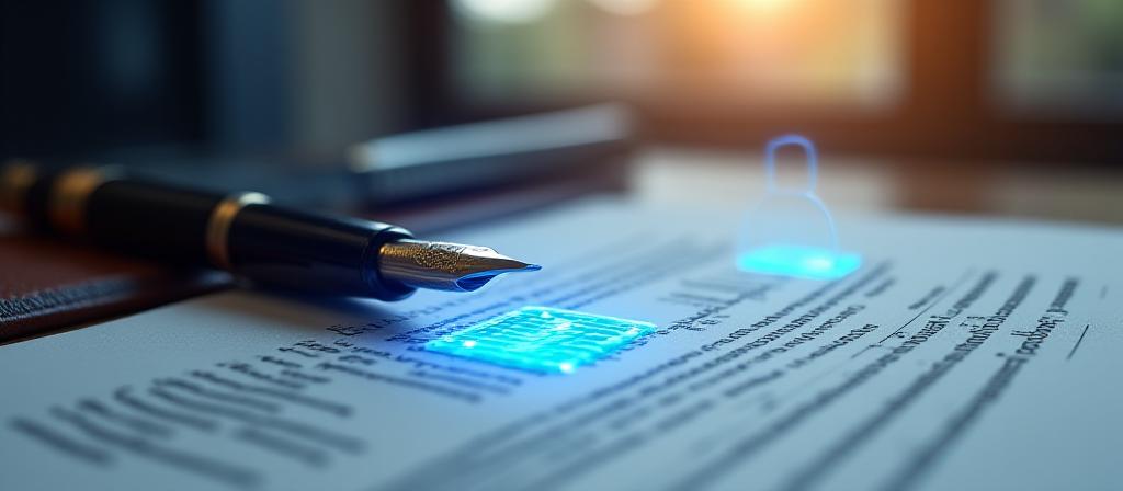 Secure data protection illustration with professional legal themes